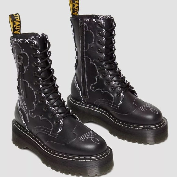Dr. Martens Men\'s Jadon Hi LIMITED EDITION x Gothic Americana Black Wanama RARE!